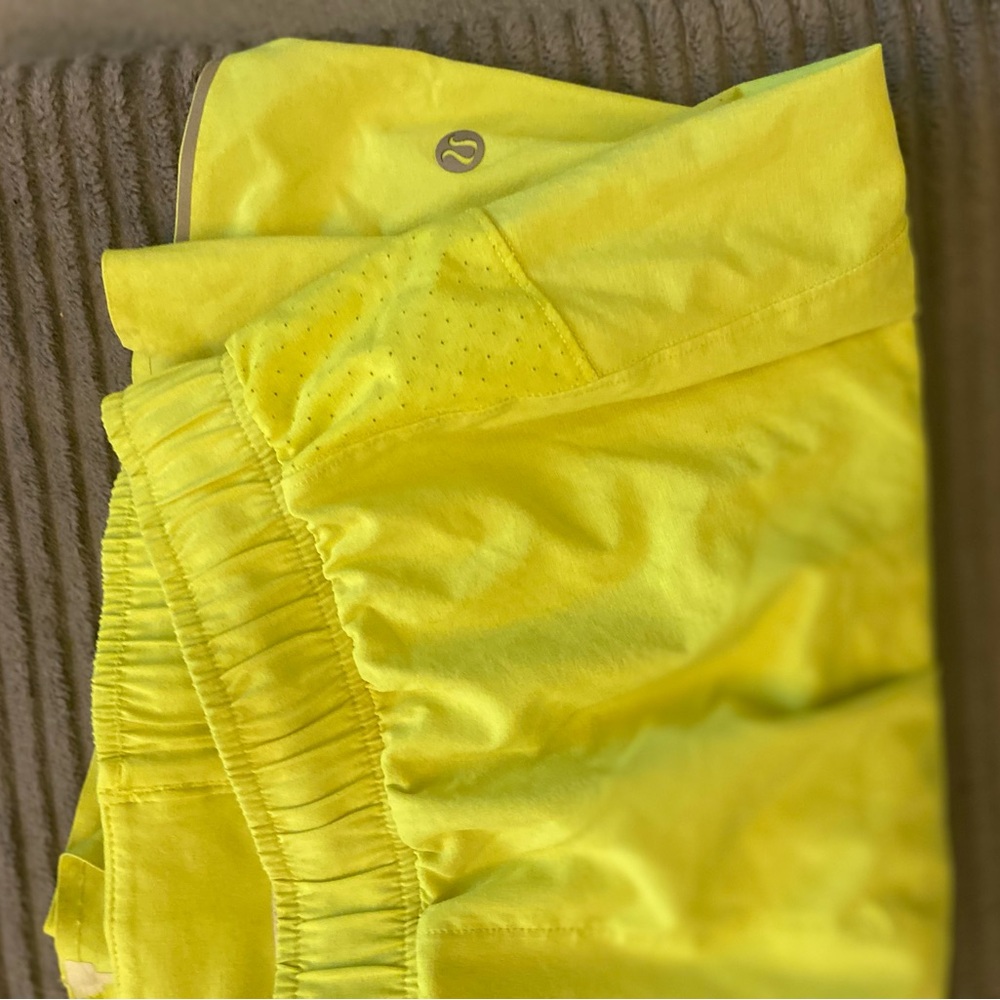 Lululemon Athletica Yellow Athletic Shorts